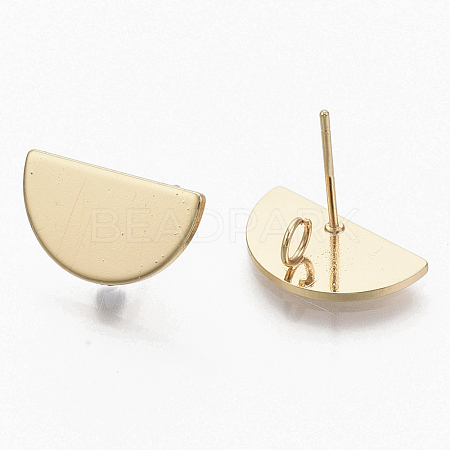 Brass Stud Earring Findings KK-T056-12G-NF-1