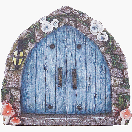 Wooden Fairy Door Sculpture DIY-WH0430-364-1