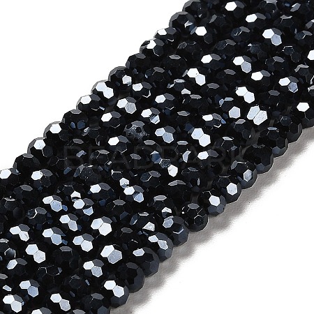 Electroplate Glass Bead Strands X-EGLA-R015-4mm-15-1