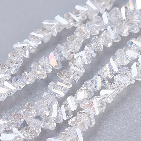 Electroplate Glass Beads Strands EGLA-J145-4mm-AB01-1