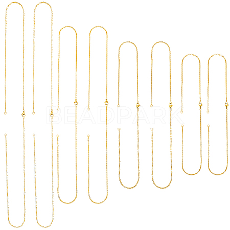12Pcs 4 Styles 304 Stainless Steel Cable Chain Necklace Making STAS-SC0010-23G-1