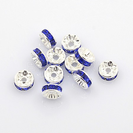 Brass Grade A Rhinestone Spacer Beads RB-A004-13-1