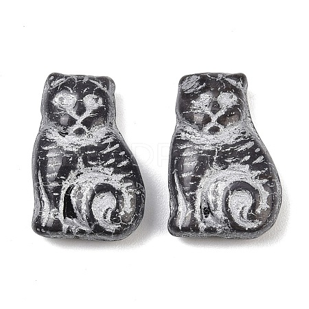 Czech Pressed Glass Beads GLAA-I061-02B-1
