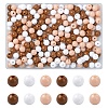 300Pcs 3 Colors Opaque Acrylic Beads MACR-YW0003-13B-1
