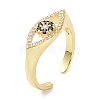 Evil Eye Real 18K Plated Cuff Rings for Women Gift ZIRC-C021-03G-01-3