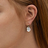 925 Sterling Silver Hoop Earrings EJEW-Z041-14G-3