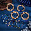 Unicraftale 60Pcs Minimalist Steel Spring Chain Stretch Bracelets Set TWIR-UN0001-12KCG-2