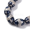 Handmade Blue and White Porcelain Beads PORC-I027-16B-4