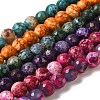 Dyed & Heated Natural Fire Crackle Agate Beads Strands G-P539-C01-04-1
