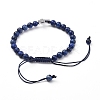Natural Lapis Lazuli(Dyed) Braided Bead Bracelets BJEW-JB04804-03-3