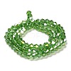 Transparent Electroplate Glass Beads Strands GLAA-F029-3mm-A03-2