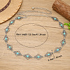 Alloy & Iron & Synthetic Turquoise Flower Link Chain Waist Belly Chains for Women FS-WG44F02-01-3