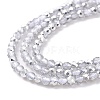 Transparent Electroplate Glass Beads Strands LS-GLAA-H021-01A-HP06-4