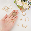 12Pcs 6 Size 201 Stainless Steel Huggie Hoop Earring Findings STAS-UN0045-55-5