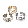 Brass Cuff Rings RJEW-F109-02-1