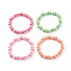 Opaque Acrylic Beads Stretch Bracelet for Kids BJEW-JB06503-1