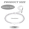 1Pc 301 Stainless Steel Ball Chain Bracelets for Women Men BJEW-LP0001-45P-2