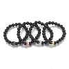 Synthetic Lava Rock Stretch Bracelets ZIRC-T006-24-02-1