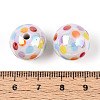 Printed Opaque Acrylic Beads MACR-T048-05B-3