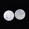 Natural White Shell Cabochons SSHEL-D083-12A-2