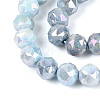 Anti-Tarnish Electroplate Glass Beads Strands GLAA-N010-8mm-12-4