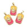 Brass Enamel Pendants KK-L190-008G-03-2