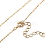 Brass Micro Pave Clear Cubic Zirconia Lariat Necklaces NJEW-JN03010-02-4