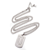 Non-Tarnish 304 Stainless Steel Split Initial Pendant Necklaces NJEW-L152-03U-1