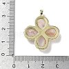 Natural Cherry Blossom Agate Faceted Pendants G-A308-01G-15-3