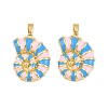 Brass with Enamel Pendants KK-CBA415D-05G-1