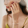 19Pcs 19 Style Alloy Open Cuff Rings Set with Rhinestone RJEW-FI0001-16-6