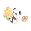 Panda with Jasminum Nudiflorum Enamel Pins JEWB-L028-02G-03-3