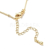 Initial Letter Brass Pendant Necklace NJEW-A015-21G-S-3