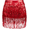 Polyester with Glitter Waist Belt with Curb Chains AJEW-WH0166-70B-1