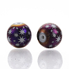 Christmas Electroplate Glass Beads LS-X-EGLA-R113-07G-2