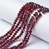 Electroplate Transparent Glass Beads Strands EGLA-A034-T3mm-F16-1