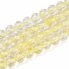 Crackle Transparent Glass Beads Strands GLAA-N063-8mm-08-1