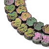 Electroplated Natural Lava Rock Beads Strands G-K388-04B-04-2