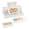 Foldable Paper Drawer Boxes with Clear Plastic Cover CON-WH0095-68A-03-1