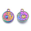 Ion Plating(IP) 201 Stainless Steel Pendants STAS-N098-182M-1