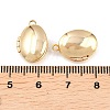 Oval Brass Locket Pendants KK-K414-12E-G-3