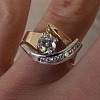 Brass Micro Pave Clear Cubic Zirconia Finger Rings FS-WG8456F-01-1