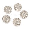 Peace Sign Alloy Crystal Rhinestone Beads LS-RB-J451-01S-2