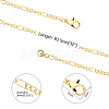 Brass Coated Iron Figaro Chain Necklace Making MAK-PH0004-13-4
