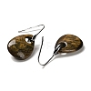 Natural Tiger EyeTeardrop Dangle Earrings EJEW-I315-02P-05-2