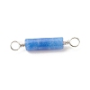 Natural Blue Aventurine Connector Charms PALLOY-JF01574-12-4