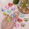 CHGCRAFT 14Pcs 7 Colors Food Grade Eco-Friendly Silicone Beads SIL-CA0002-60-3