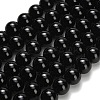 Natural Black Onyx(Dyed & Heated) Beads Strands G-H329-C06-10mm-2