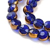 Electroplate Glass Beads Strands EGLA-A040-01G-3