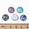 Mosaic Printed Glass Half Round/Dome Cabochons X-GGLA-N004-12mm-G-5